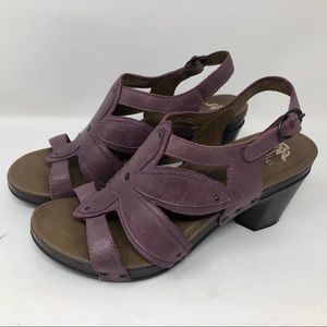 Sold! Dansko Leather Flower Wedge Sandel